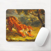 Wild Tiger und eine Schlange (Tierart) Mousepad (Mit Mouse)