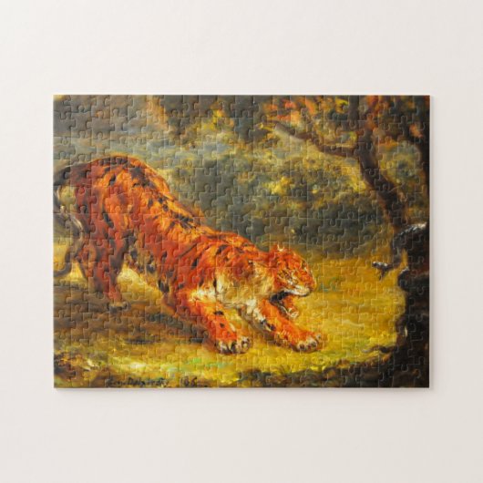 Wild Tiger und eine Schlange (Tierart) Puzzle (Horizontal)