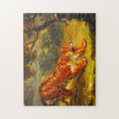 Wild Tiger und eine Schlange (Tierart) Puzzle (Vertikal)