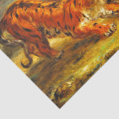 Wild Tiger und eine Schlange (Tierart) Seidenpapier (Ausschnitt)