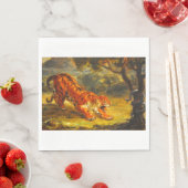 Wild Tiger und eine Schlange (Tierart) Serviette (Beispiel)