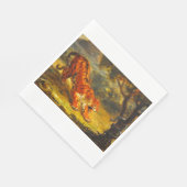 Wild Tiger und eine Schlange (Tierart) Serviette (Ecke)