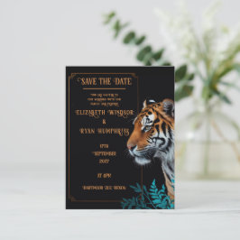 Wild Tiger Wedding Einladung Postkarte