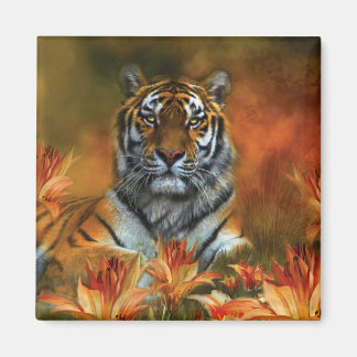 Wild Tigers Art Magnet