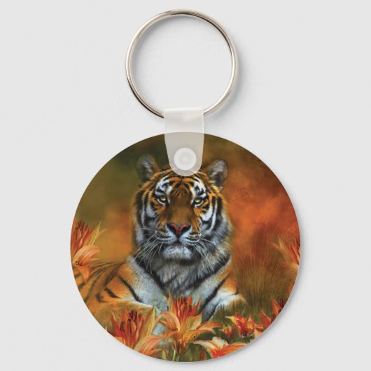 Wild Tigers Art Schlüsselanhänger (Vorderseite)