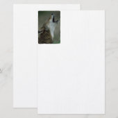 Wild Timber Wolf Howling Briefpapier (Vorne/Hinten)