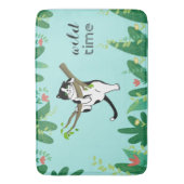 Wild Time Greenery Safari Kitty Cat Badematte (Vorderseite Vertikal)