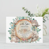 Wild Time Niedliche australische Tiere Geburtstag Einladung (Stehend Vorderseite)