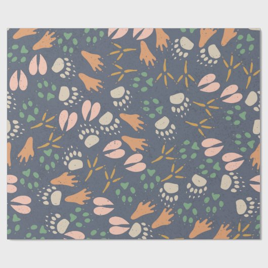 Wild Tracks Spring Wrapping Paper Geschenkpapier (Flach)