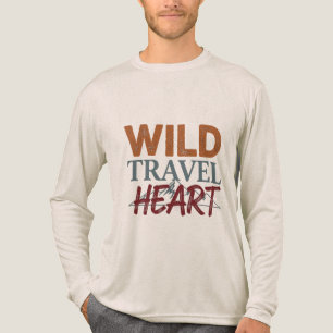 WILD TRAVEL HEART Grafik-T-Shirt - Abenteuerliebha Tri-Blend Shirt