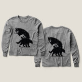 Wild Trio: Wolf, Eagle, and Bear Silhouette (Design Vorder- & Rückseite)