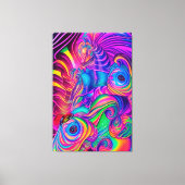 Wild Trippy Abstraktes Muster Psychedelic Art Colo Leinwanddruck (Vorderseite)