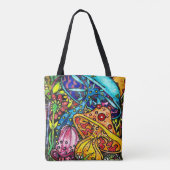 Wild & Trippy Mushroom Garden Tasche (Rückseite)