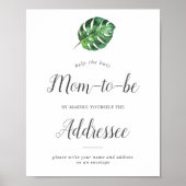 Wild Tropical Baby Shower Anschrift und Umschlagze Poster (Vorne)