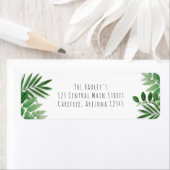 Wild Tropical Leaves Return Address (Insitu)