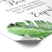 Wild Tropical Palm Baby Shower Mama-osa Bar Sign Poster (Ecke)