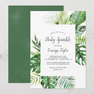 Wild Tropical Palm Baby Sprinkle Einladung