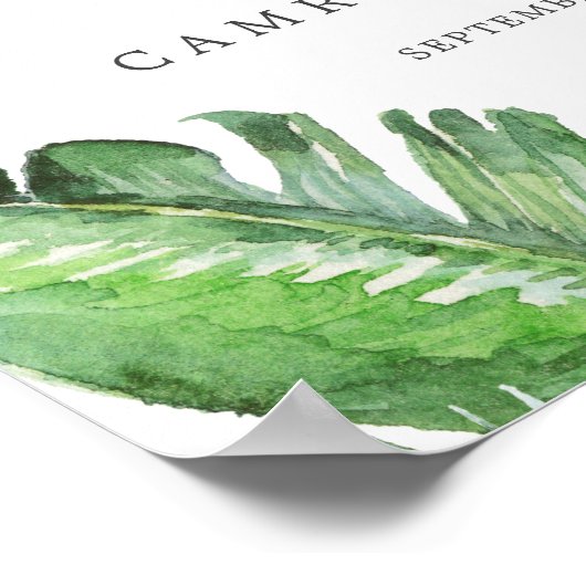 Wild Tropical Palm Begrüßung Poster (Ecke)