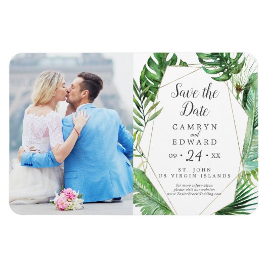 Wild-Tropical-Palm-Bild Save the Date Magnet (Horizontal)