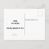 Wild Tropical Palm Blätter Grüne Save the Date Einladungspostkarte (Rückseite)