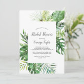 Wild-Tropical-Palm-Brautparty Einladung (Stehend Vorderseite)