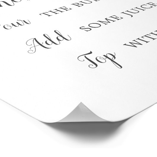 Wild Tropical Palm Brautparty Mimosa Bar Sign Poster (Ecke)