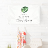 Wild Tropical Palm Brautparty Willkommen Banner (Insitu)