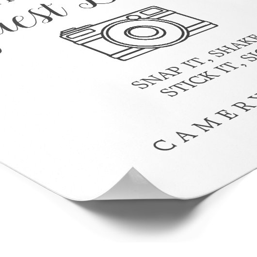 Wild Tropical Palm Foto Guest Book Sign Poster (Ecke)