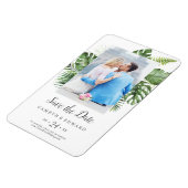 Wild-Tropical-Palm-Foto Save the Date Magnet (Linke Seite)