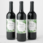Wild Tropical Palm Future Frau Wine Labels Weinetikett (Flaschen)