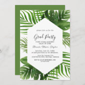 Wild-Tropical Palm Graduation Party Einladung (Vorne/Hinten)