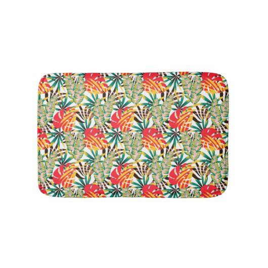 Wild Tropical Palm Leaves Badematte (Vorderseite)
