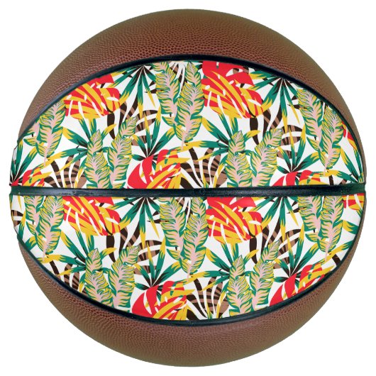 Wild Tropical Palm Leaves Basketball (Vorderseite)