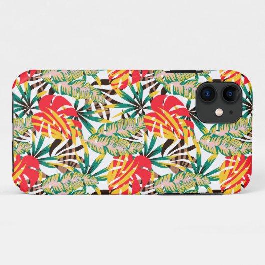 Wild Tropical Palm Leaves Case-Mate iPhone Hülle (Rückseite (Horizontal))