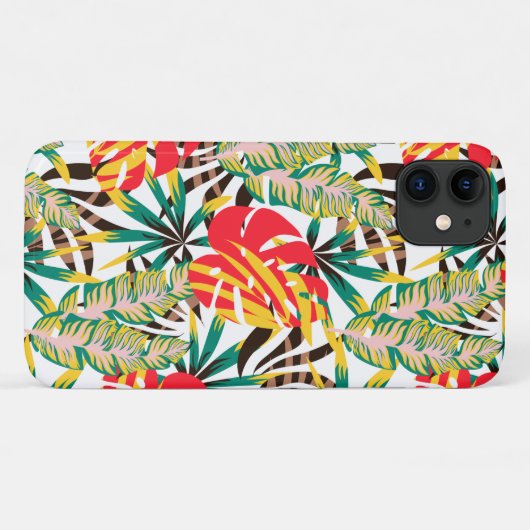 Wild Tropical Palm Leaves Case-Mate iPhone Hülle (Rückseite (Horizontal))