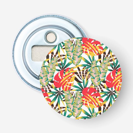 Wild Tropical Palm Leaves Flaschenöffner (Vorderseite)