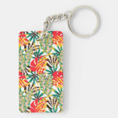 Wild Tropical Palm Leaves Schlüsselanhänger (Rückseite)