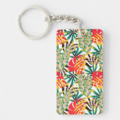 Wild Tropical Palm Leaves Schlüsselanhänger (Vorderseite)