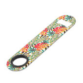 Wild Tropical Palm Leaves Speed Flaschenöffner (Vorderseite Schrägansicht)