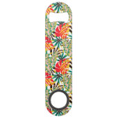 Wild Tropical Palm Leaves Speed Flaschenöffner (Rückseite)