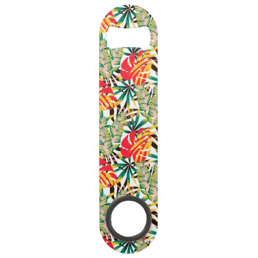 Wild Tropical Palm Leaves Speed Flaschenöffner (Vorderseite)