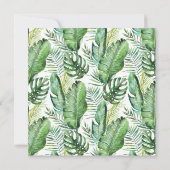 Wild Tropical Palm | Muster der Hochzeit des Platz Einladung (Rückseite)