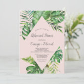 Wild Tropical Palm | Probe-Dinner Einladung (Stehend Vorderseite)