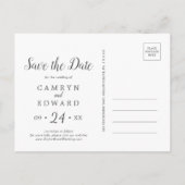 Wild Tropical Palm Save the Date Postkarte (Rückseite)