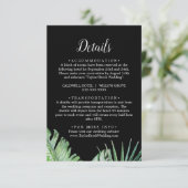 Wild Tropical Palm | Schwarze Details - Umschließu Begleitkarte (Stehend Vorderseite)