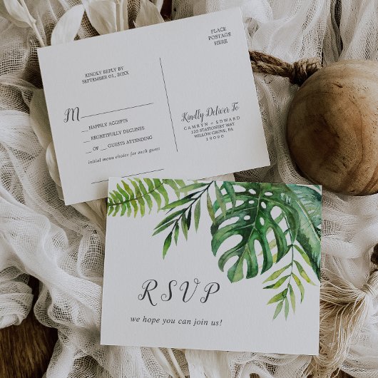 Wild Tropical Palm Song Request UAWG Postcard Einladungspostkarte