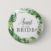 Wild Tropical Palm Tante der Bride Button (Vorderseite)