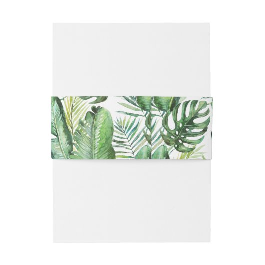 Wild Tropical Palm Wedding Invitation Bly Band (Rückseitenbeispiel)