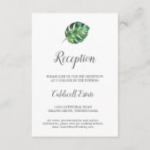 Wild-Tropical Palm Wedding Reception Insert Card (Vorderseite)
