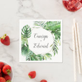 Wild Tropical Palm Wedding Reception Serviette (Beispiel)